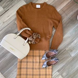 Dark mustard yellow thick sweater long sleeve